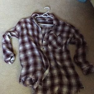 Burgundy flannel